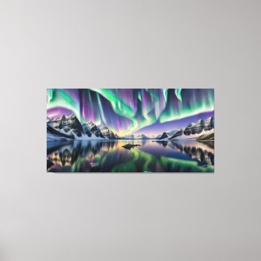 Noorderlicht (Aurora borealis) Canvas Afdruk (Voorkant)