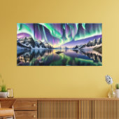Noorderlicht (Aurora borealis) Canvas Afdruk (Insitu (Woonkamer))