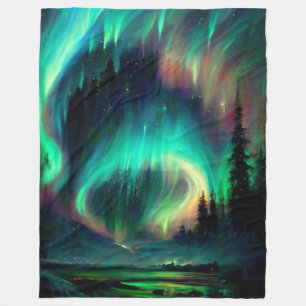 Noorderlicht/Aurora Borealis Fleece Deken