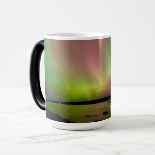 Noorderlicht Aurora Borealis Kleurverandering Mok (Voorkant links)