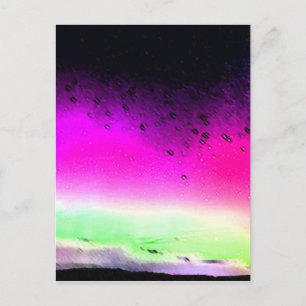 Noorderlicht Aurora Borealis Lucht Nacht Natuur Briefkaart