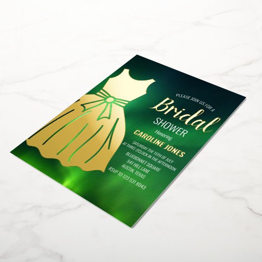 Noorderlicht Aurora Borealis Vrijgezellenfeest Folie Uitnodiging (Gedraaid)