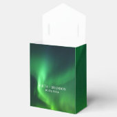 Noorderlicht Aurora Borealis Winter bruiloft Bedankdoosjes (Geopend)