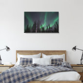 Noorderlicht door het Bomen Canvas Afdruk (Insitu (Slaapkamer))