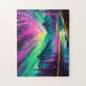 Noorderlicht Levendig Abstract nachtlandschap Legpuzzel (Verticaal)