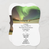 Noorderlicht Menu Bruiloft Bruidsfeest Gast Kaart (Voorkant / Achterkant)