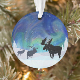 Noorderlicht Moose en Elk Ornament