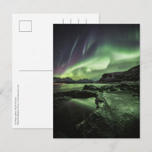 Noorderlicht Noorwegen Briefkaart