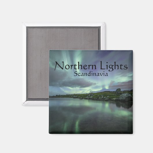 Noorderlicht Noorwegen Magneet (Voorkant / Achterkant)