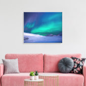 noorderlicht omwikkelde canvas afdruk (Insitu (Woonkamer))
