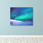 noorderlicht omwikkelde canvas afdruk (Insitu (Houten vloer))