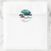 noorderlicht ronde sticker (Tas)
