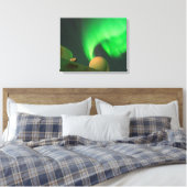 Noorderlicht vanaf een schip in Zee Canvas Afdruk (Insitu (Slaapkamer))