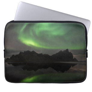 Noorderlicht Vestrahorn Beach Hofn, IJsland Laptop Sleeve