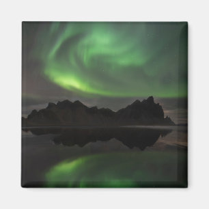 Noorderlicht Vestrahorn Beach Hofn, IJsland Magneet