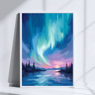 Noorderlicht Winter Aquarel Poster