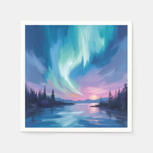 Noorderlicht Winter Watercolor Schilderij Servet