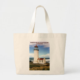 Noordhoofdvuurtoren, Washington Grote Tote Bag