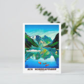 Noordkapp, Noorwegen, zeilschip, berglandschap Briefkaart (Staand voorkant)