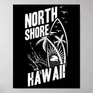 Noordkust Hawaï surfen _1 Poster