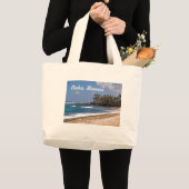 Noordkust op het eiland Oahu in Hawaii Grote Tote Bag (Voorkant (product))
