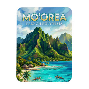 Noordkust van Moorea Frans-Polynesië Magneet