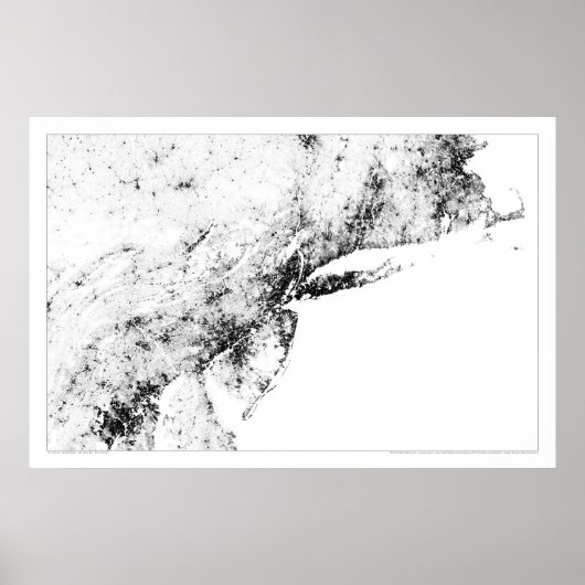 Noordoostelijke corridor Census Dotmap Poster (Voorkant)