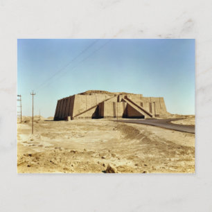 Noordoostelijke façade van de ziggurat, c.2100 BC Briefkaart