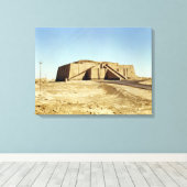 Noordoostelijke façade van de ziggurat, c.2100 BC Canvas Afdruk (Insitu (Houten vloer))