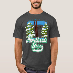 Noordoostelijke hellingen Vermont Ski T-shirt