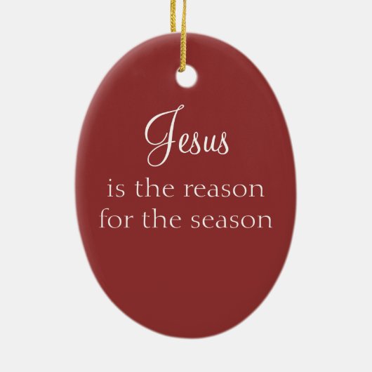 Noordoosterse kerstversiering, rood keramisch ornament (Achterkant)