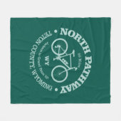Noordpad (fietsen) fleece deken (Voorkant (Horizontaal))
