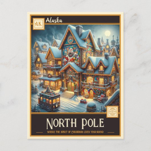 Noordpool, Alaska | BRIEFKAART (Voorkant)
