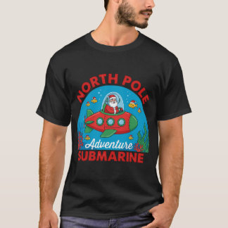 Noordpool Avontuur Onderzeeër Grappige Kerst voor T-shirt