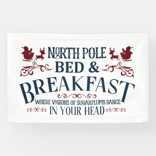 Noordpool Bed Breakfast Kerstmis Spandoek (Horizontaal)