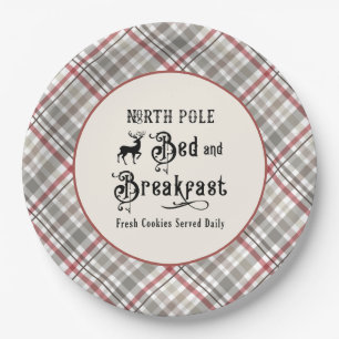 Noordpool Bed en ontbijt Kerstmis Papieren Bordje