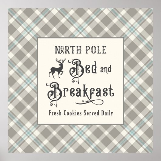 Noordpool Bed en ontbijt Kerstmis Poster (Voorkant)