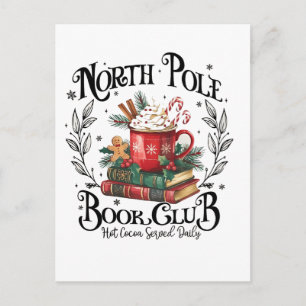 Noordpool Boekclub Heet Chocolade Kerstmis Uitnodiging Briefkaart