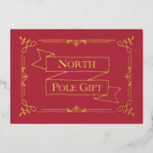 Noordpool Cadeaubon Rood & Folie Feestdagenkaart (Voorkant)