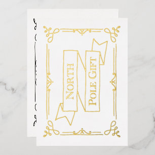 Noordpool cadeaubon Wit & Folie Feestdagenkaart