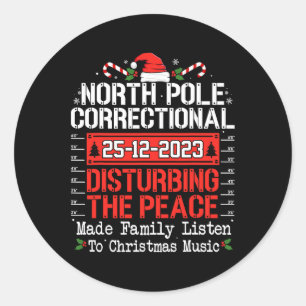 Noordpool Correctionele Verstorende Vrede Familie Ronde Sticker