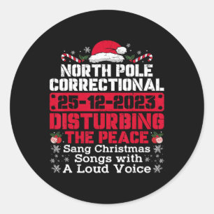 Noordpool correctionele zong kerstliedjes met ronde sticker