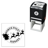 Noordpool Express Santa & Rendier Zelfinktende Stempel (In situ)
