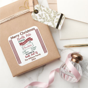 Noordpool Express voor vrolijke wensen Vierkante Sticker