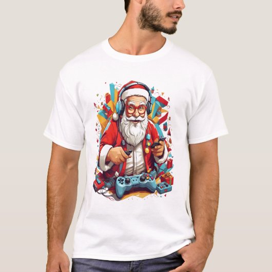 Noordpool Gamer, Santa's Controller Commando T-shirt (Voorkant)