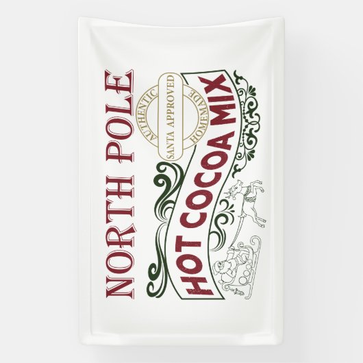 Noordpool Hot Cocoa Mix Kerstfeest Spandoek (Verticaal)