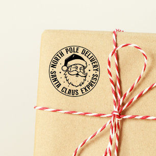 Noordpool Kerstman Express Speciale Levering Rubberstempel