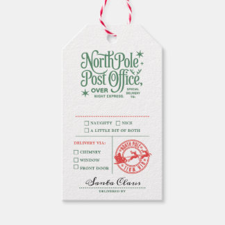 Noordpool Kerstman Lijst Kerstcadeau Label Cadeaulabel