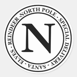 Noordpool Kerstmis Speciale levering Wit Ronde Sticker