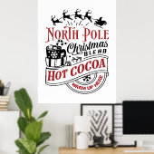 Noordpool Kerstmis warme cacao Poster (Thuiskantoor)